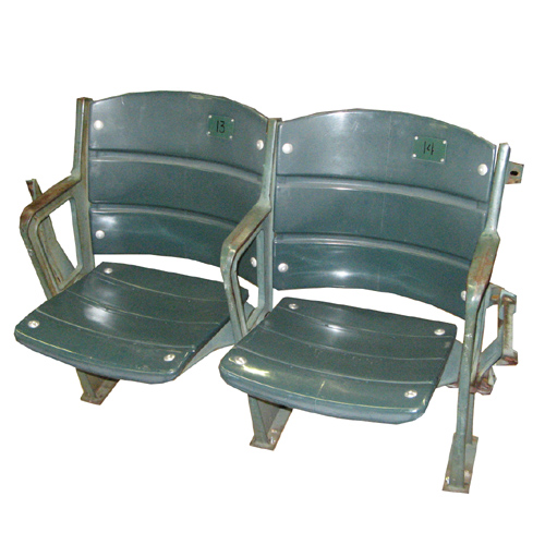 Boston Red Sox Fenway Park dual stadium seats - used in stadium from 1979-2007 and comes with Boston Red Sox Letter of Authenticity