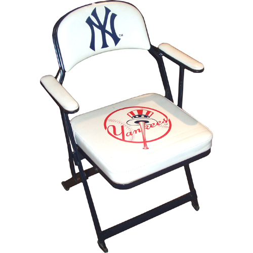 2007 Yankee Stadium Used Locker Room Folding Chair comes with Yankees/Steiner Letter of Authenticity