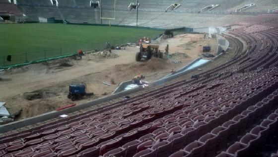 Rose Bowl Stadium Seat were removed in 2014